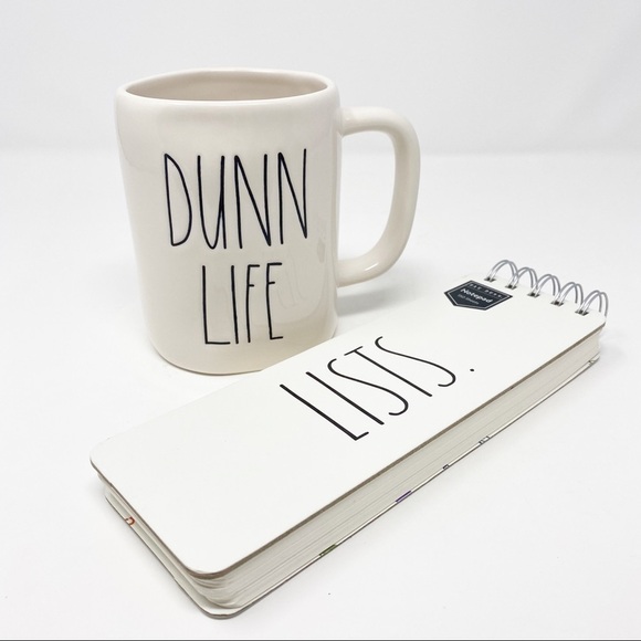 NEW RAE DUNN LL DUNN LIFE Mug & LISTS Notepad Set - Picture 1 of 8